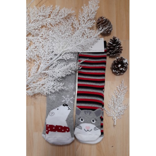 Κάλτσες Χριστουγεννιάτικες one size (36-41) 2 ζεύγη
